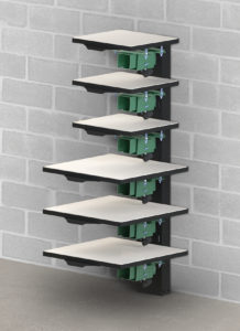 Vastex Wall Mount Pallet Rack consumes less floor space than self-standing and mobile racks