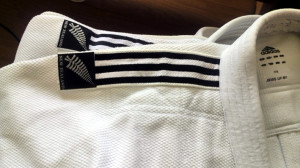 The New Zealand logo on the judo kit