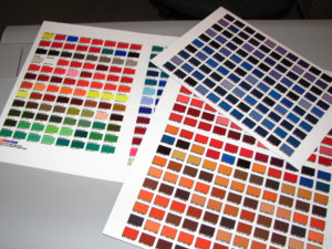 An RGB colour chart