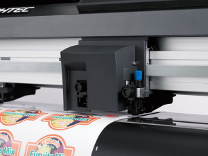 A close-up of the Graphtec FC8000 Series plotter/cutter
